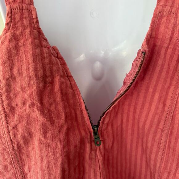 BDG Urban Outfitters Sadie Linen Blend Shortalls Overall Shorts Pink Sz Sml Boho - Picture 5 of 15